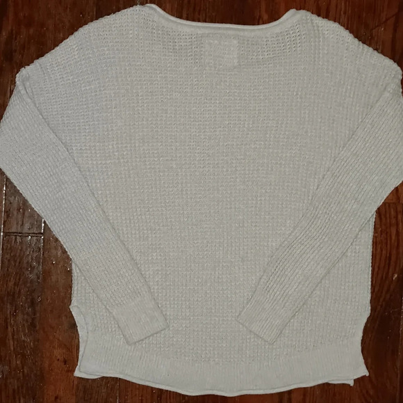 HOLLISTER OVERSIZE XS LONGSLEEVE SWEATER Teen- WOMEN SILVER Top Shirt - Picture 3 of 12